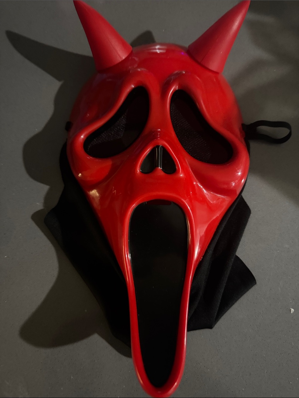 Red Devil Horned Long-Beak Mask